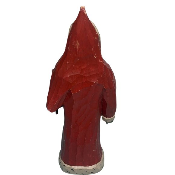 Vintage Santa Claus Tree And Axe Folk Art Style Hand Carved Collectible Wooden - Picture 5 of 12